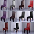 thumbnail image 4 of 2 uds., Funda protectora elástica, funda pa asiento de material cuero, decoración pa asiento de comedor Colco Cubierta de silla elástica extraíble, 4 of 8