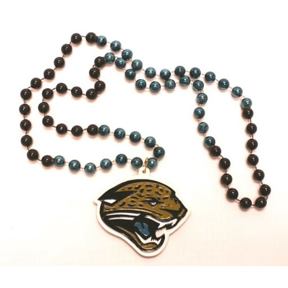 Jacksonville Jaguars Perles Mardi Gras avec Médaillon