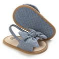thumbnail image 4 of Baby Girls Bow Knot Sandals, Casual Soft Sole Princess Flat Non-Slip Patchwork Shoes, 4 of 8