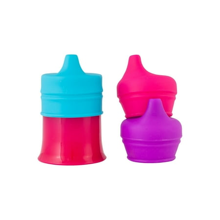 BOON Snug Spout with Cup - Pink/Purple/Blue