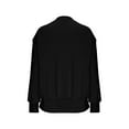 thumbnail image 6 of HongQid Women's Casual Sweatshirts Crewneck Long Sleeve Fuzzy Fleece Jackets Side Slit Midweight Pullover Fall Fashion, 6 of 7