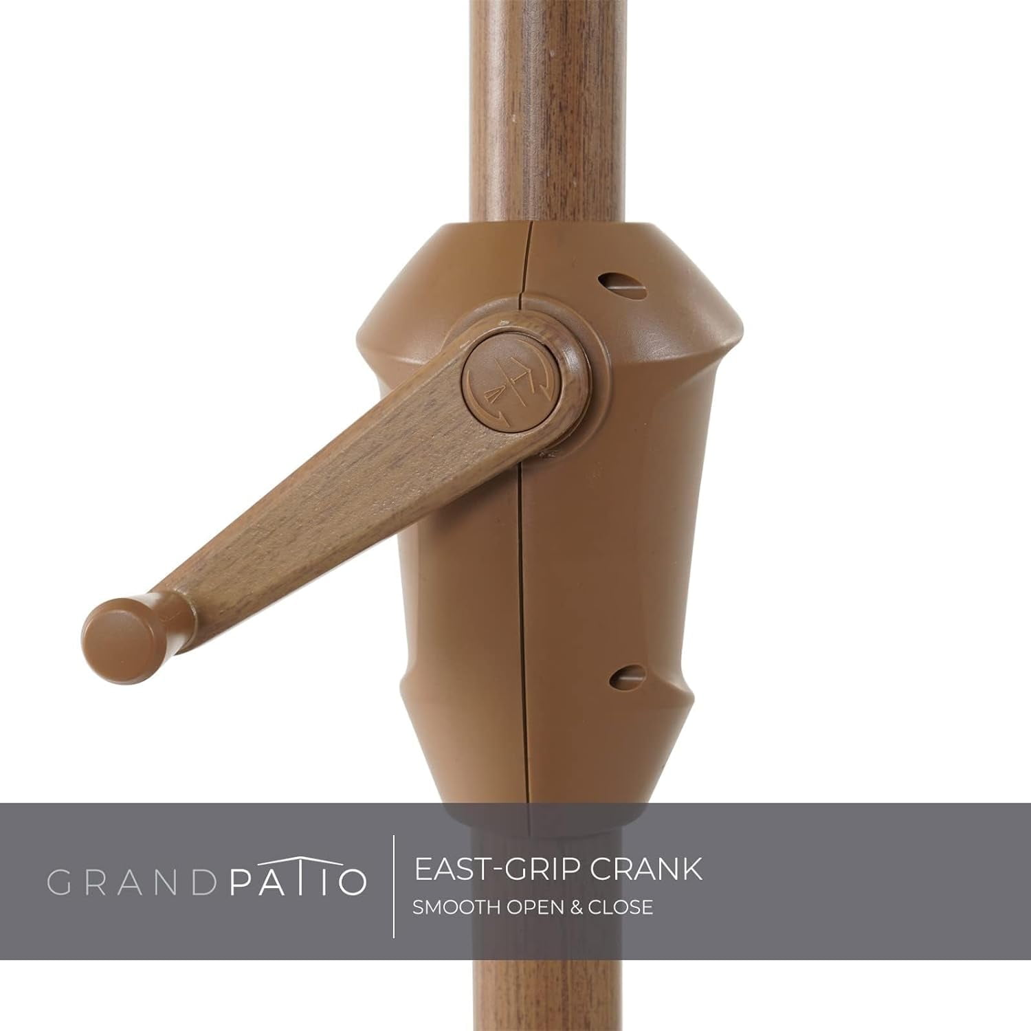 GRANDPATIO Ourdoor 9 ft Patio Umbrella with Fringe Tessels Market Umbrella & Push Button Tilt & Crank