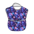 thumbnail image 2 of Hirioo Skull daisy purple for Baby Waterproof Pocket Bib Adjustable Closed for Babies Toddlers with Large Pocket 6-24Months, 2 of 8