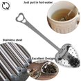 thumbnail image 4 of 1pc New Arrival Heart Shape Stainless Steel Silver Tea Leaf Herbal Filter Infuser Spoon Strainer Kitchen Tool Free Shipping, 4 of 11