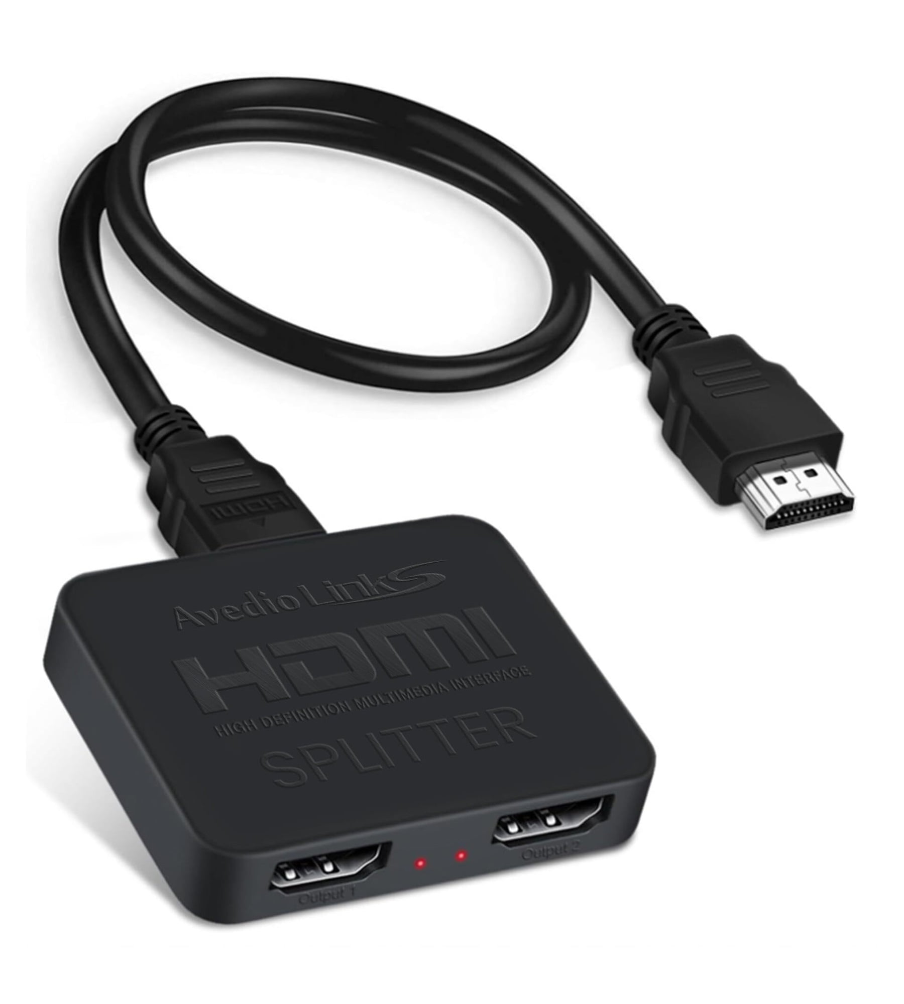 Avediolinks HDMI Splitter 1x2, 4K@30Hz, 1 HDMI Input to 2 Displays