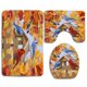 thumbnail image 1 of ABPHQTO Los pájaros caen al estilo del bosque Juego de alfombras de baño de 3 piezas Alfombra de baño Alfombra de contorno y tapa de inodoro ABPHQTO Cont-CHAPPLE-37046, 1 of 2