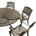 thumbnail image 6 of Outdoor Aluminum 7pc Round Patio Dining Set, Lazy Susan, Six Chairs, 6 of 13