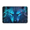 thumbnail image 2 of Goofa 16"x24" Inches Futuristic Blue Light Wolf Doormats for Outdoor Entrance - Non-Slip Welcome Mat, Heavy Duty Door Mats Outdoor, Spring Doormat, 2 of 9