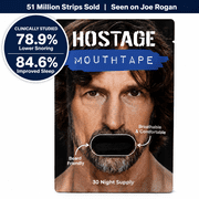 Hostage Tape - Mouth Tape for Sleeping 30 Count, Beard Friendly, Anti Snoring, CPAP Friendly