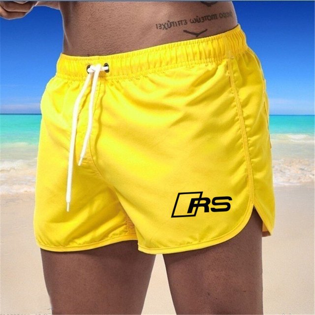 Bañador corto de secado rápido para hombre, traje de baño Sexy, pantalones cortos de playa Fivean unisex