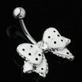 thumbnail image 3 of Anillos de ombligo de mariposa de cristal, piercing de ombligo, barra colgante de mariposa, anillos de ombligo, 3 of 3