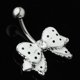 thumbnail image 3 of Anillos de ombligo de mariposa de cristal, piercing de ombligo, barra colgante de mariposa, anillos de ombligo, 3 of 3