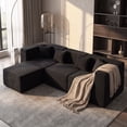 thumbnail image 2 of BEHOST 102.5" L Shaped Modular Sectional Sofa with Extra Deep Seats, Cloud Couch for Small Living Room,Teddy Black, 2 of 10