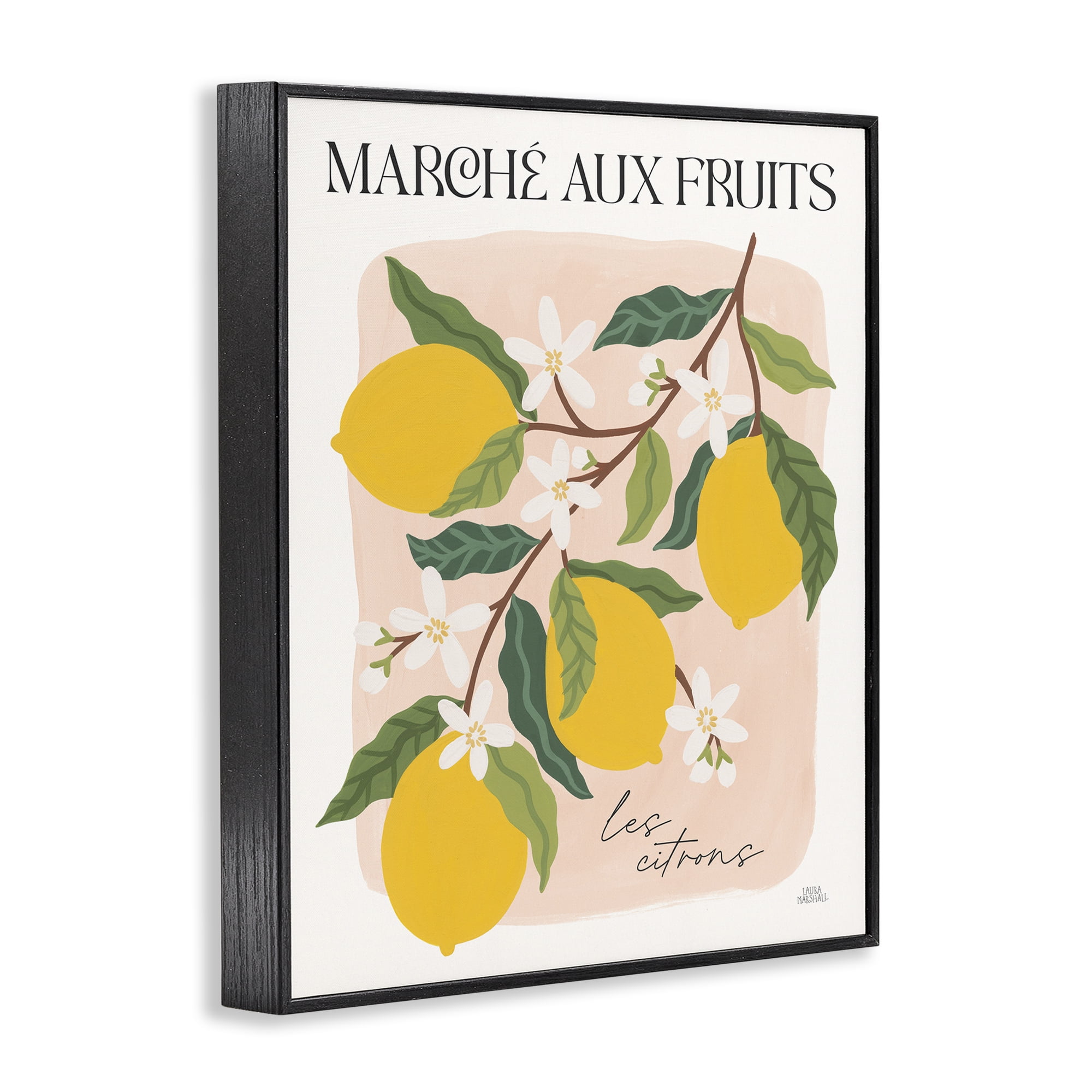 Stupell Industries Marche Aux Lemons Food & Beverage Painting Black Framed Art Print Wall Art, 11 x 14