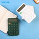 thumbnail image 4 of 1pc Calculadoras estándar básicas Calculadora de color caramelo LCD de 12 dígitos Calculadora de función portátil Botón redondo Lindo financiero para escritorio de oficina científica Escuela, 4 of 8