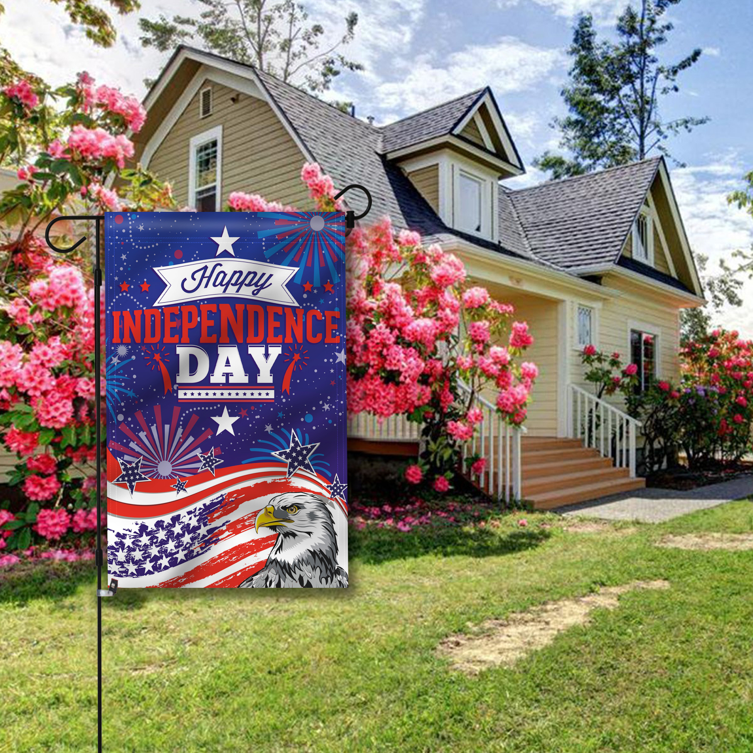 Anley Gartenflagge USA Independence Day – Beidseitig Bedruckt, 18x12,5 Zoll, Wetterfest