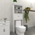 thumbnail image 2 of Robust 2-Tier Wood Bathroom Storage Cabinet with Doors, 2 of 10