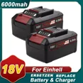 thumbnail image 1 of 2 Packs de Baterías de 18V 6000mAh Compatibles con Herramientas Einhell X-Change 4511396 4511437neu PXBP-600 PX-BAT52 Batería de Herramientas Eléctricas Inalámbricas, 1 of 9