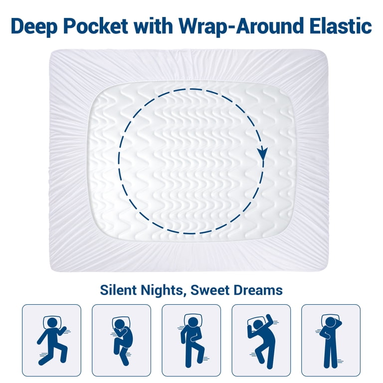 Ophanie Twin Waterproof Mattress Protector, High-Density photo 5