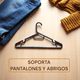 thumbnail image 3 of Gancho Plástico para Ropa Santa María – Pack de 100 Piezas, Color Negro, para Adulto, 3 of 7