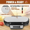 thumbnail image 4 of Sandwich Maker Love Double Plate Sandwich Breakfast Machine Home European Standard Light Meal Double Waffle Machine Silver US Standard 110V, 4 of 9