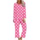 thumbnail image 1 of Puntoco Conjunto de pijama con pantalón y parte superior informal con estampado navideño para mujer, 1 of 3
