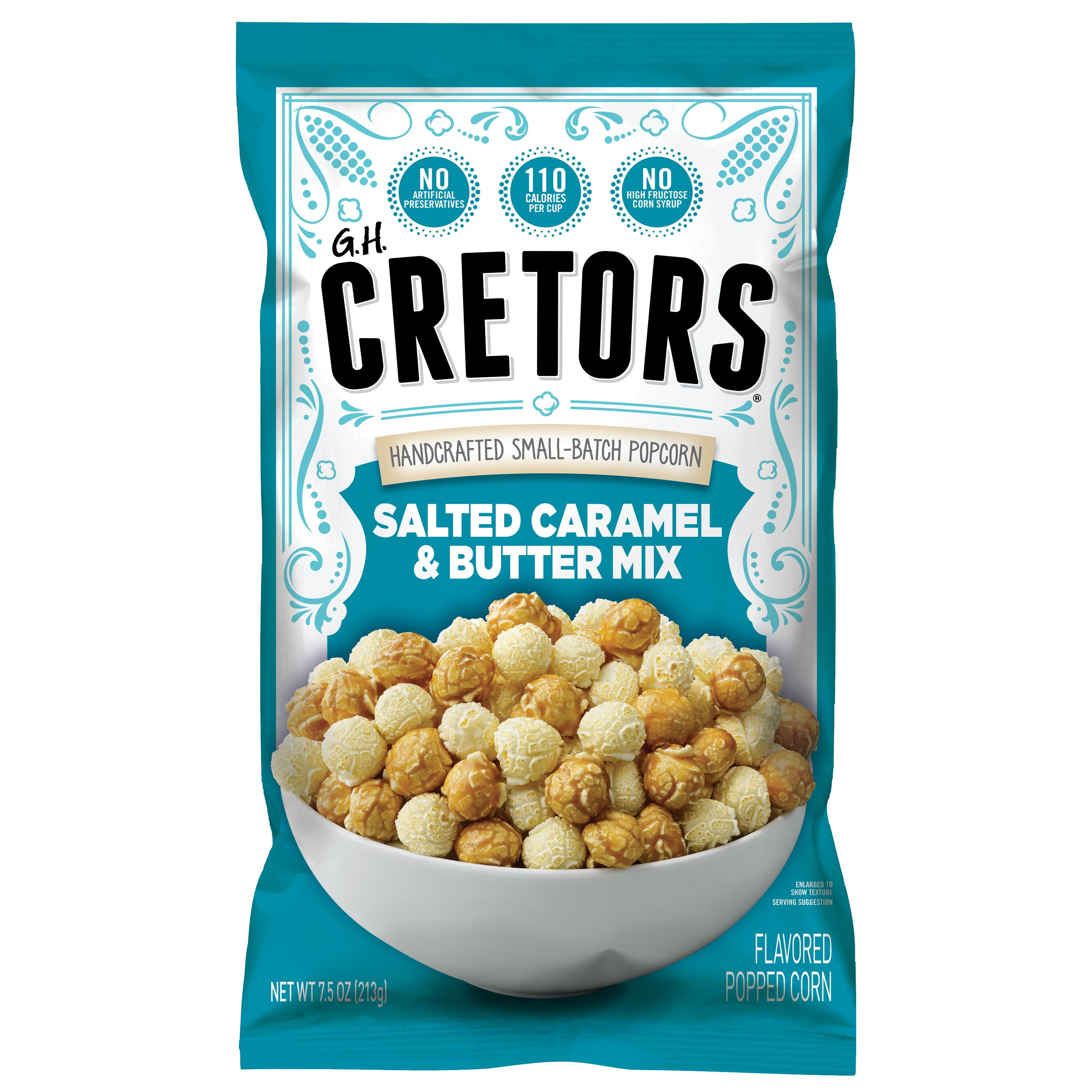 (3 pack) G.H. Cretors Salted Caramel & Butter Mix Popcorn, 7.5 oz Bag