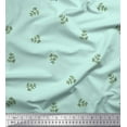 thumbnail image 1 of Soimoi Green Moss Georgette Fabric Leaf Leaves Printed Fabric 1 Yard 42 Inch Wide, 1 of 3