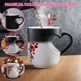 thumbnail image 2 of Heart Shaped Magic Ceramic Mug Reveals Pattern When Hot | Heat Activated Color Changing Mug | Ceramic Magic Coffee Cup With Hidden Heart Design | Fun Novelty Gift For Valentine Anniversary Ceramics, 2 of 11