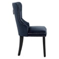 thumbnail image 4 of WestinTrends Wordford Velvet Dining Chairs Set of 4, Wingback Upholstered Button Tufted Dining Room Chairs with Pull Ring, Navy Blue, 4 of 11