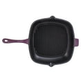 thumbnail image 3 of BergHOFF Neo 3pc Cast Iron Cookware Set, Grill Pan & Round Dutch Oven, Purple, 3 of 5