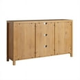 thumbnail image 4 of Walker Edison 2-Door Modern Rattan & Wood Sideboard in English Oak, 4 of 15