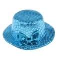 thumbnail image 1 of Sombreros de bombín redondos de muñeca multicolor Zulema Gorra de lentejuelas de muñeca Azul, 1 of 8