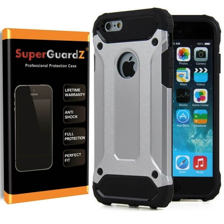 For iPhone 6S Plus / iPhone 6 Plus Case, SuperGuardZ Slim Heavy-Duty Shockproof Protection Cover Armor [Silver]