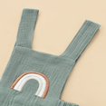 thumbnail image 4 of Baby Summer Ruffle Romper  Sleeveless Elastic Waist Rainbow Embroidery Strap Bodysuit, 4 of 6