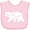 AD-Pink, variant on Inktastic West Virginia White Bear Silhouette Boys or Girls Baby Bib