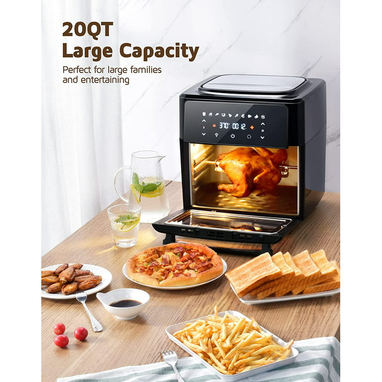 0Qt 6-in-1 Dual Basket Air Fryer, 2 Independent Air Fry Baskets