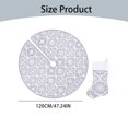 thumbnail image 3 of ⚡ Big Sale ! Plaided Christmas Tree Linen Skirt Christmas Tree Mat Tree Skirts Christmas Decorations With X Mas Stocking For Xmas Decor, 3 of 7
