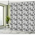 thumbnail image 4 of Ambesonne Abstract Shower Curtain, Circles Dots Modern, 69"Wx84"L, Grey Black White, 4 of 4