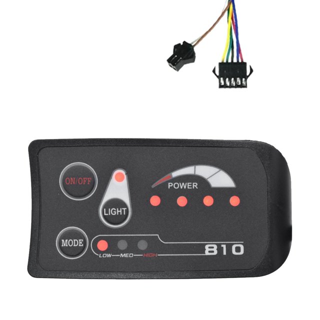 S810 E-Bike Meter Pantalla LED IP65 36V UART para Bicicleta EléCtrica Medidor de Bicicleta EléCtrica (SM 5+2PIN)