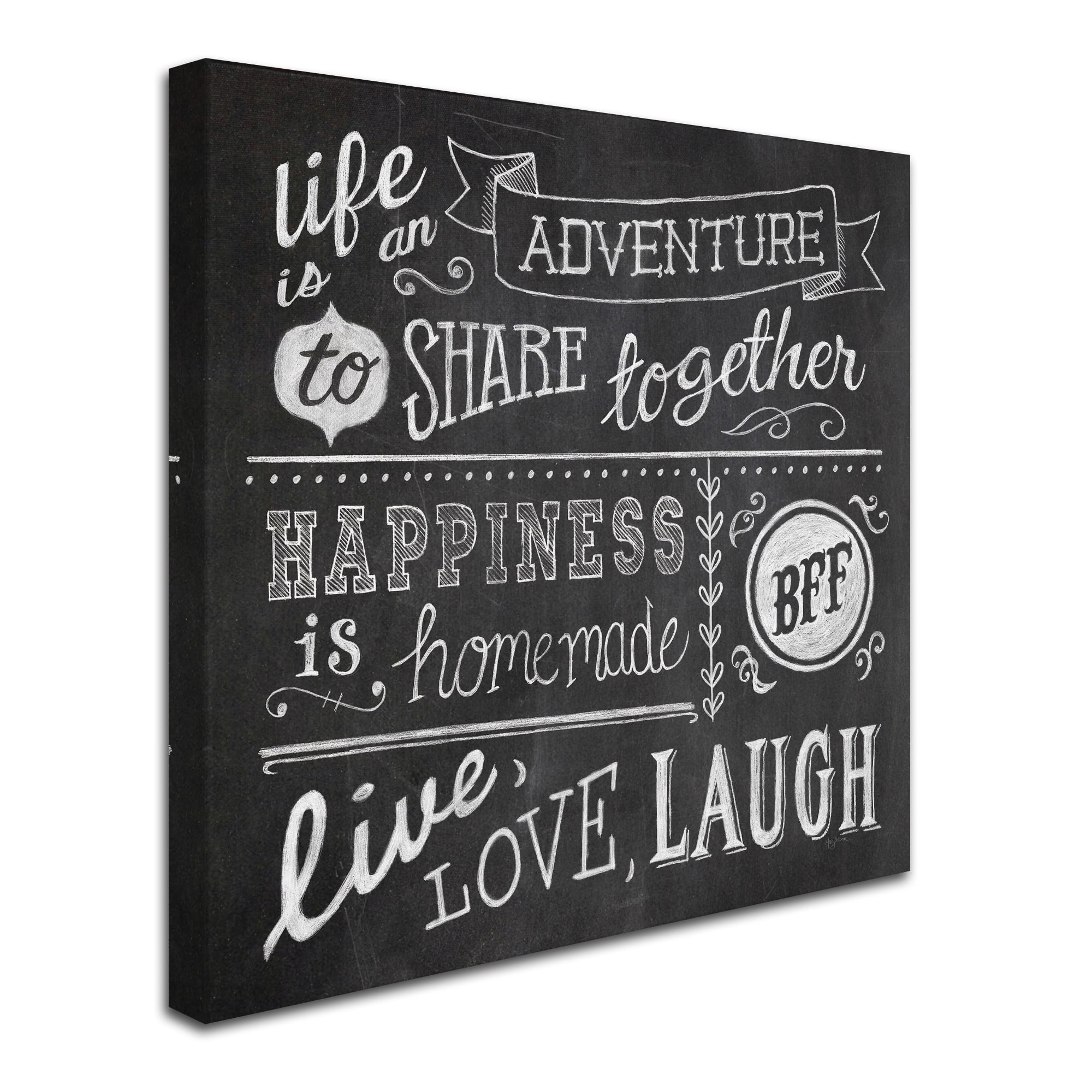 Trademark Fine Art 'Inspiration Chalkboard II' Canvas Art by Mary Urban