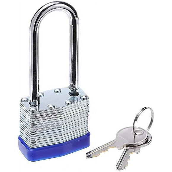 Melaleuca lock long beam short beam Hardened Steel Pad Lock, Pick Resistant Brass Pin Cylinder (50mm,open)