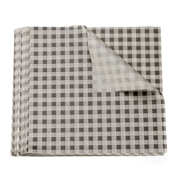 Uxcell 200pcs Square Checkered Wax Paper Sheets 7.09" x 7.09" for Sandwich Baking Paper, Brown