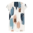 thumbnail image 4 of Sentmoon Tenues Décontractées pour Femmes Col Rond Débardeurs Décontractés Mode Imprimé Sans Manches T-Shirts Été 2025 pour Adolescentes Beige S, 4 of 5
