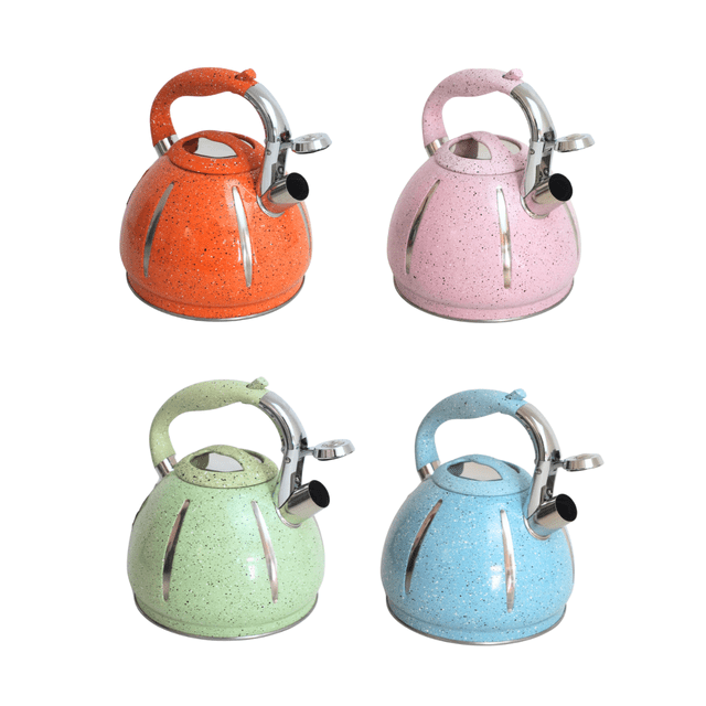 Tetera Chifladora 3 Litros de Acero Inoxidable | Hervidor de Agua chifladora | Diseño Moderno | Mango Ergonómico Anticalor | Apta para Gas, Eléctrica e Inducción | Ideal para Café y Té
