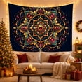 thumbnail image 3 of Ornate Jewel Mandala in Cosmic Night, Regal Mystical Boho for Boho Decor Lovers, Bohemian Wall Art, Housewarming Gift, Tapestry Wall Hanging for Bedroom, Living Room and Dorm, 3 of 7