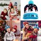 thumbnail image 5 of Nuestro gorro navideño cálido con LED, gorro navideño luminoso, gorro navideño de punto unisex con patrón de ciervo, adecuado para fiestas (muñeco de nieve azul), 5 of 5