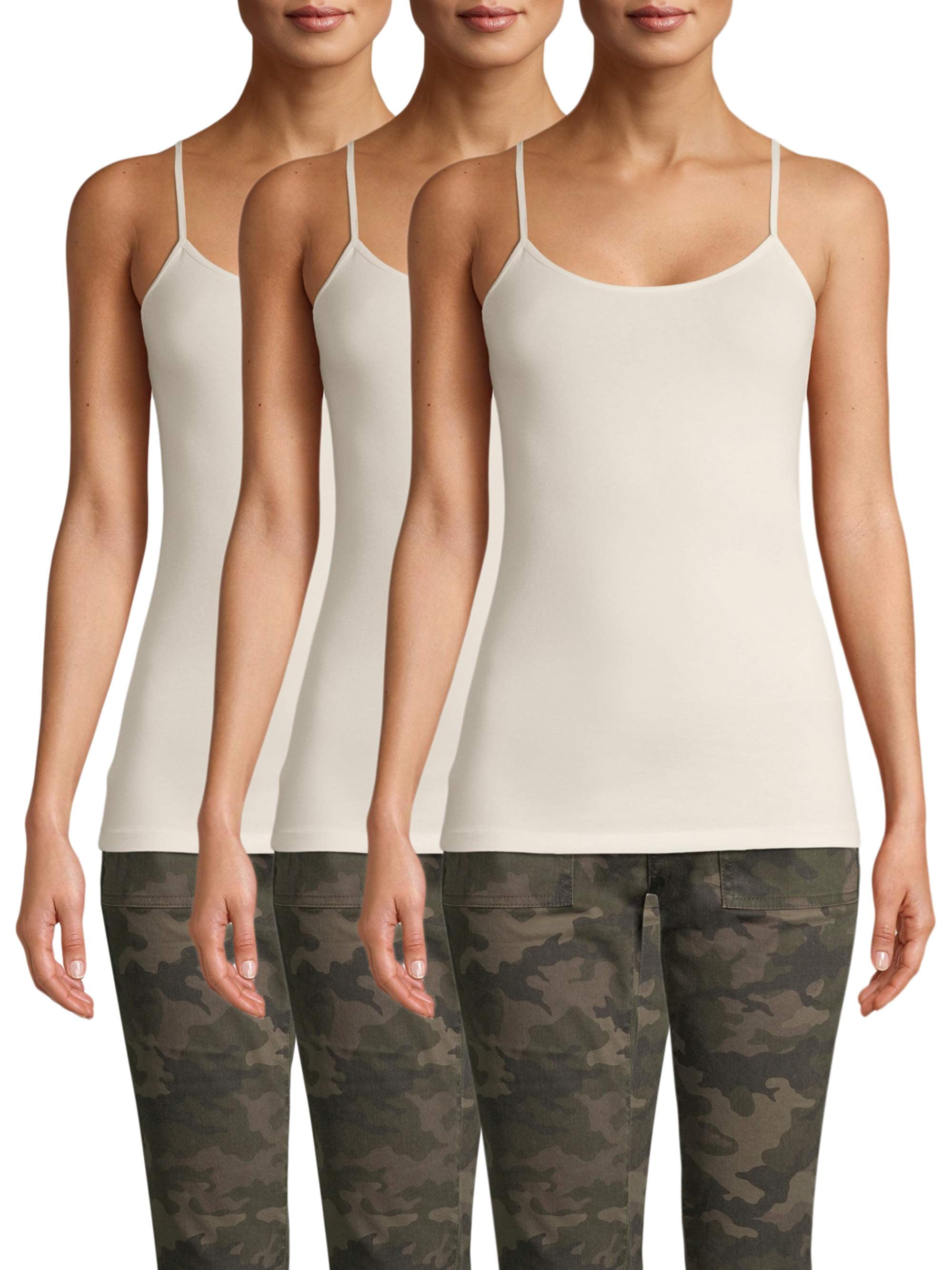 BANG BANG Womens Seamless Shapewear Camisole Tank Tops with Adjustable Straps 1-3 Pack