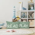 thumbnail image 4 of Kids Playroom Decor,Classroom Pillows Cover,Let''s Read Play Decorative 12 x 20 Throw Pillows Cover,Lets Play Read Kids Reading Corner Room Playroom Nursery Decor Reversible Pillowcase (Green), 4 of 6