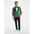 thumbnail image 2 of Jollidays Men's Christmas Sweater with Long Sleeves, Midweight, Sizes S-3XL, 2 of 5